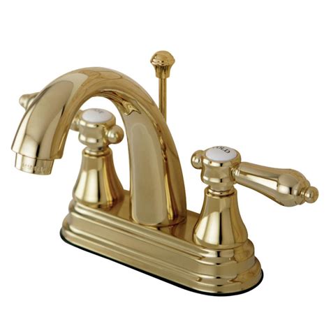 One handle controls hot water, and the other controls cold. . Kingston brass bathroom faucets